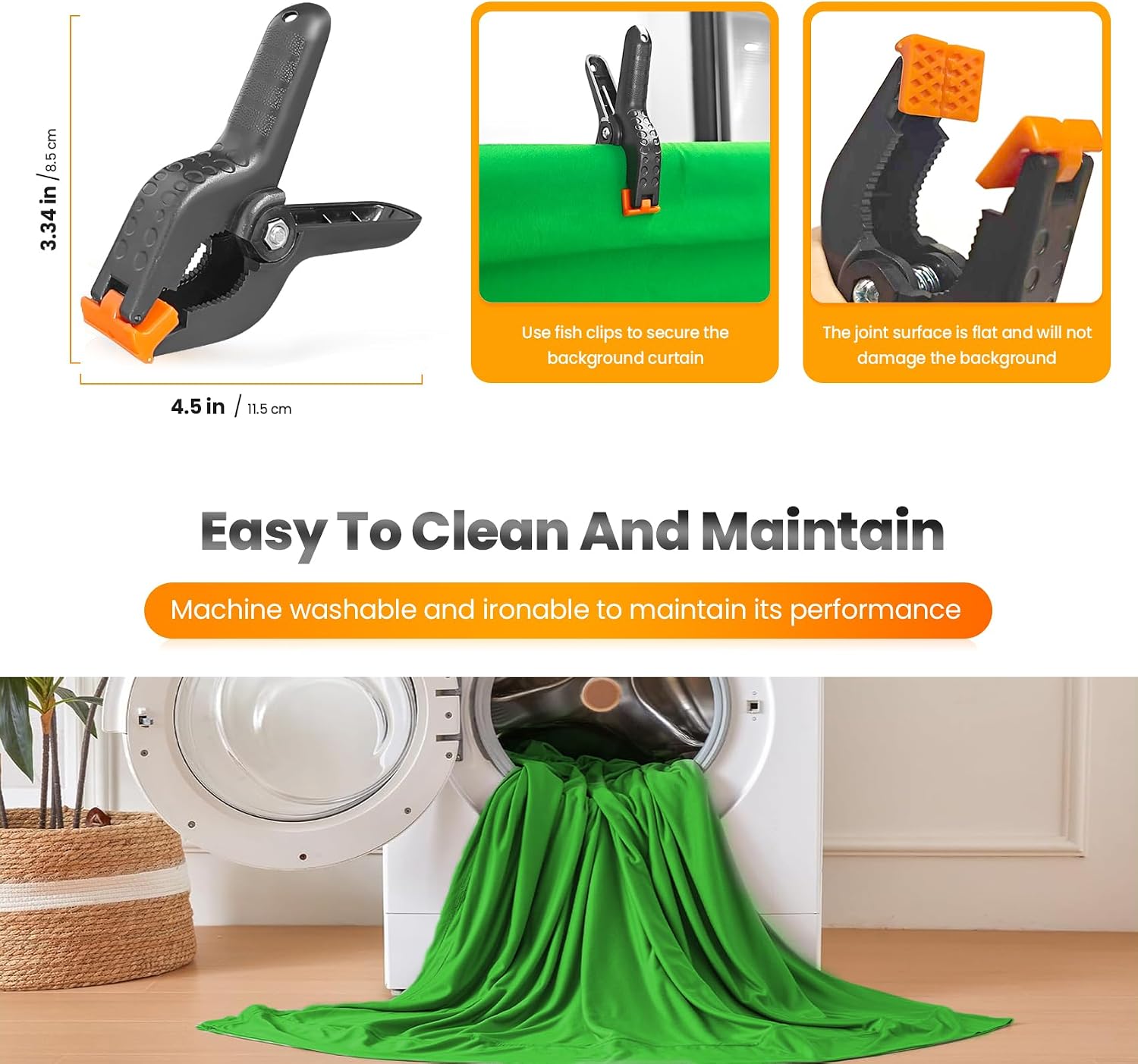 Jiang&Rong Green Screen Backdrop Stand Kit 5x7.5FT with Reverse FoldingBase - Image 5