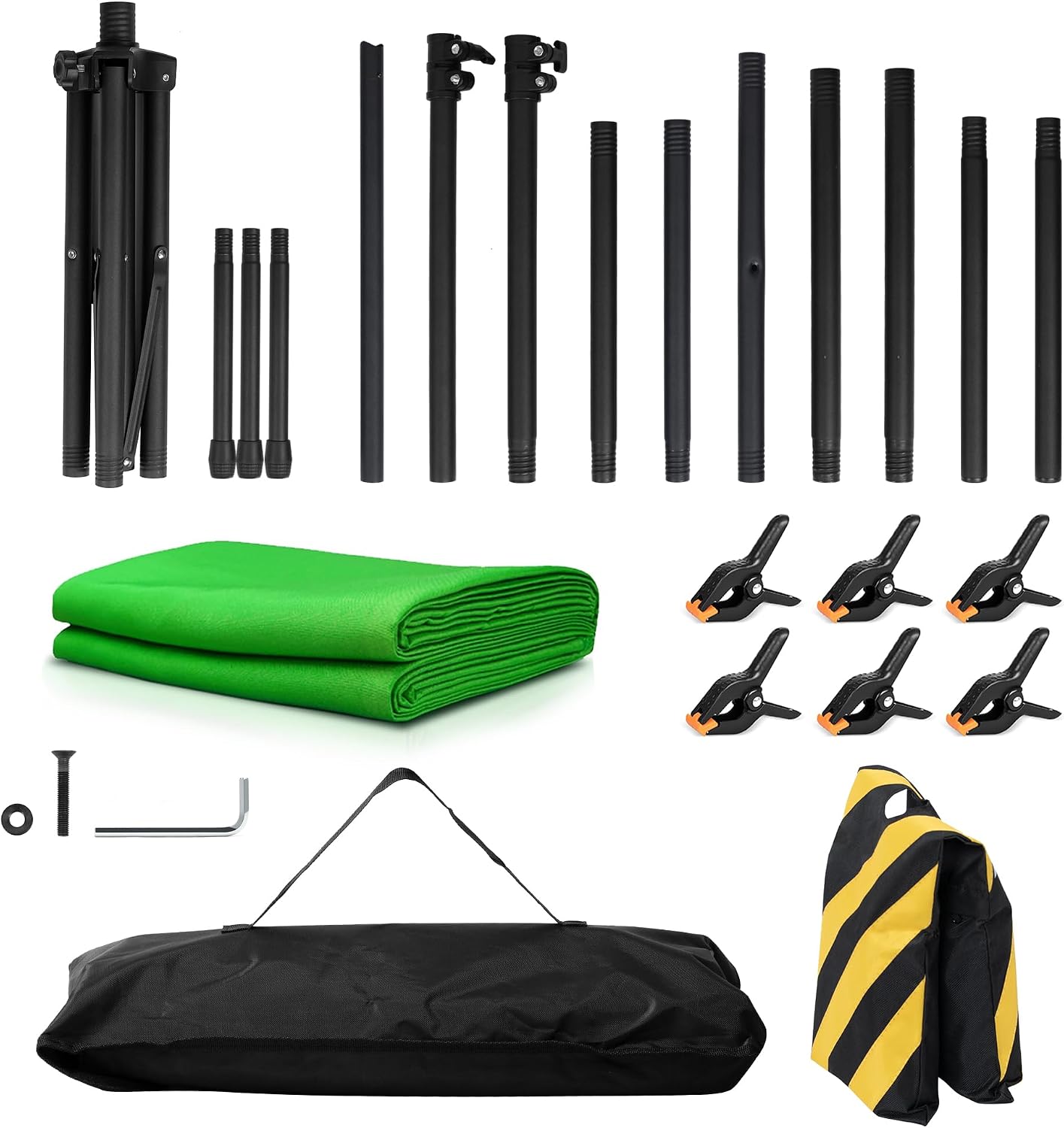 Green Screen Backdrop with Stand, 8x7.2FT for Streaming Video - Image 8