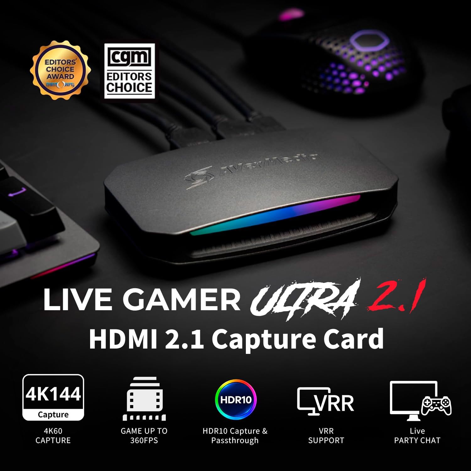 AVerMedia Live Gamer Ultra 2.1 4K144 HDMI 2.1 USB Capture Card, GC553G2 - Image 5